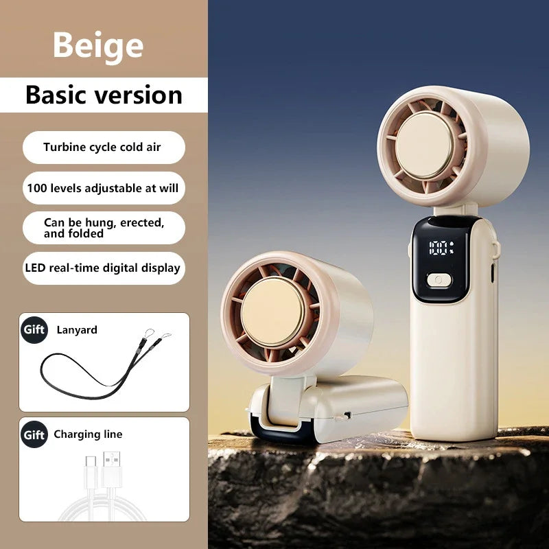 Lenovo Ice Cooling Handheld Fan 10Chill0 Speeds Turbo Fast