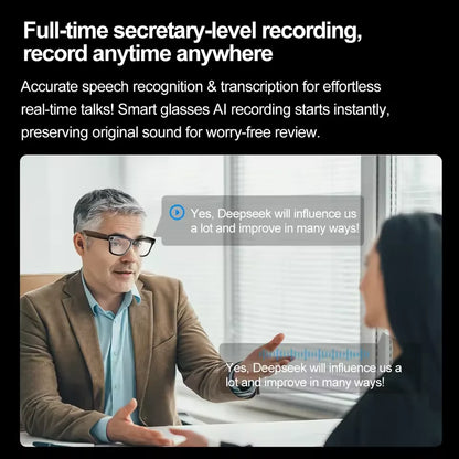 Cyan AI Smart Glasses with Camera, Real-Time Translation & Bluetooth Calling